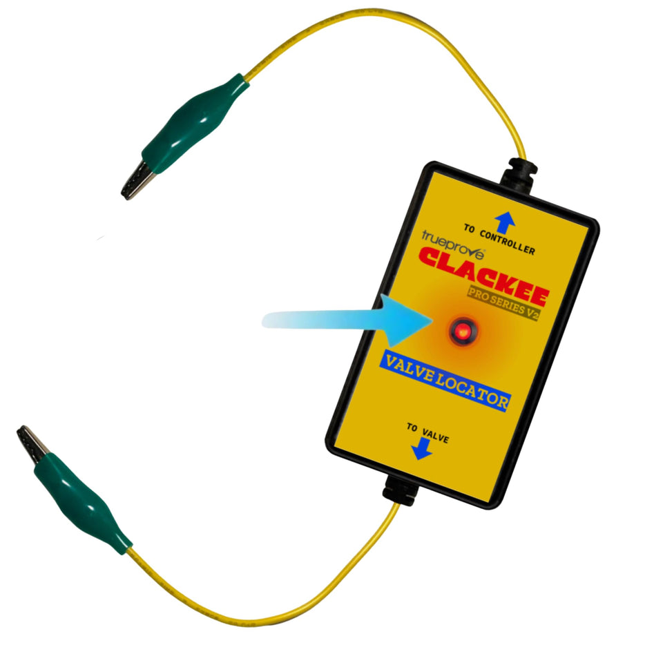 Clackee Pro V2.1 valve locator LED guides you to buried valves quickly.