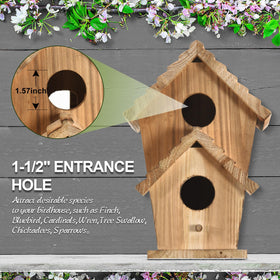 CLACKIBUKVYZ bird house wood texture highlights moisture-resistant construction