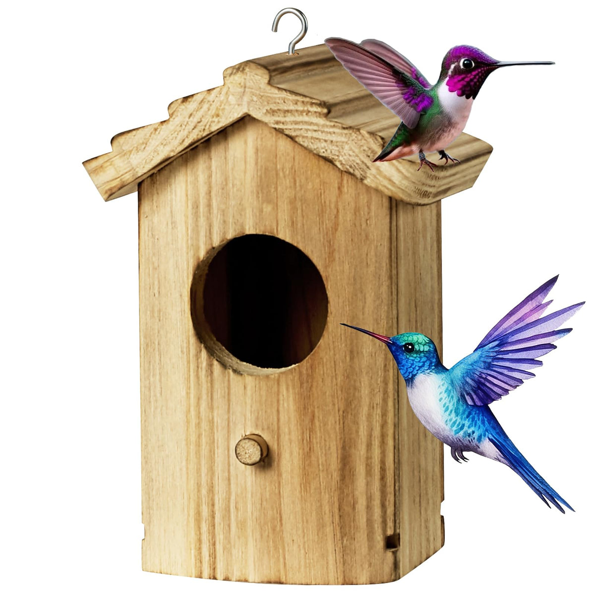 CLACKIBUKVYZ hanging hummingbird house outdoors for attracting hummingbirds to your garden