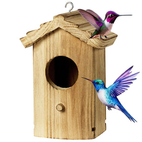 CLACKIBUKVYZ hanging hummingbird house outdoors for attracting hummingbirds to your garden