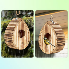 CLACKIBUKVYZ hummingbird house garden setup supports birds' nesting habits.