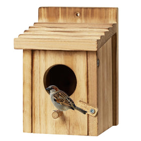 CLACKIBUKVYZ hummingbird house hanging, durable shelter for tiny garden birds.