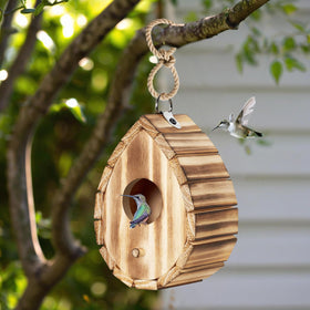 CLACKIBUKVYZ hummingbird house small-bird size suits bluebirds and finches.