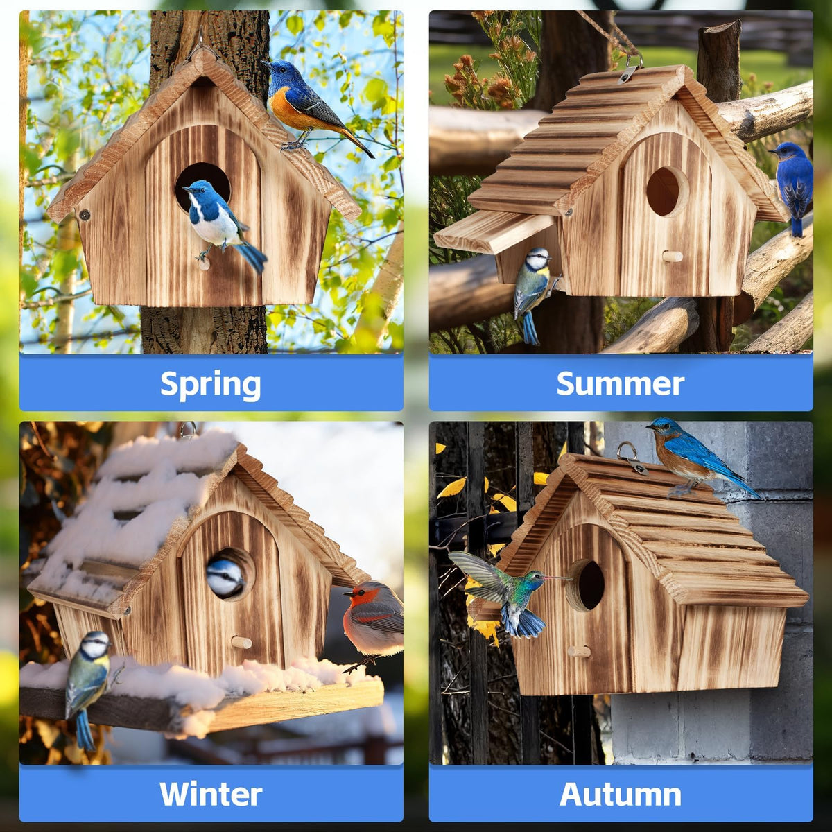 CLACKIBUKVYZ shelter-for-small-birds ideal for bluebirds and wrens.