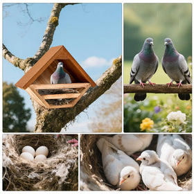 CLACKIBUKVYZ spacious nesting space supports a pair of small birds.