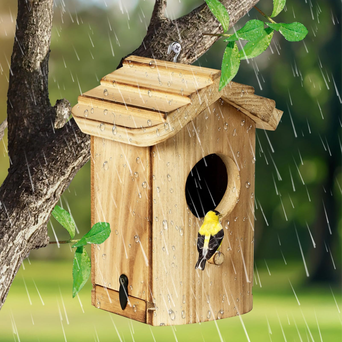 CLACKIBUKVYZ weather-resistant nest box image showing sturdy protection