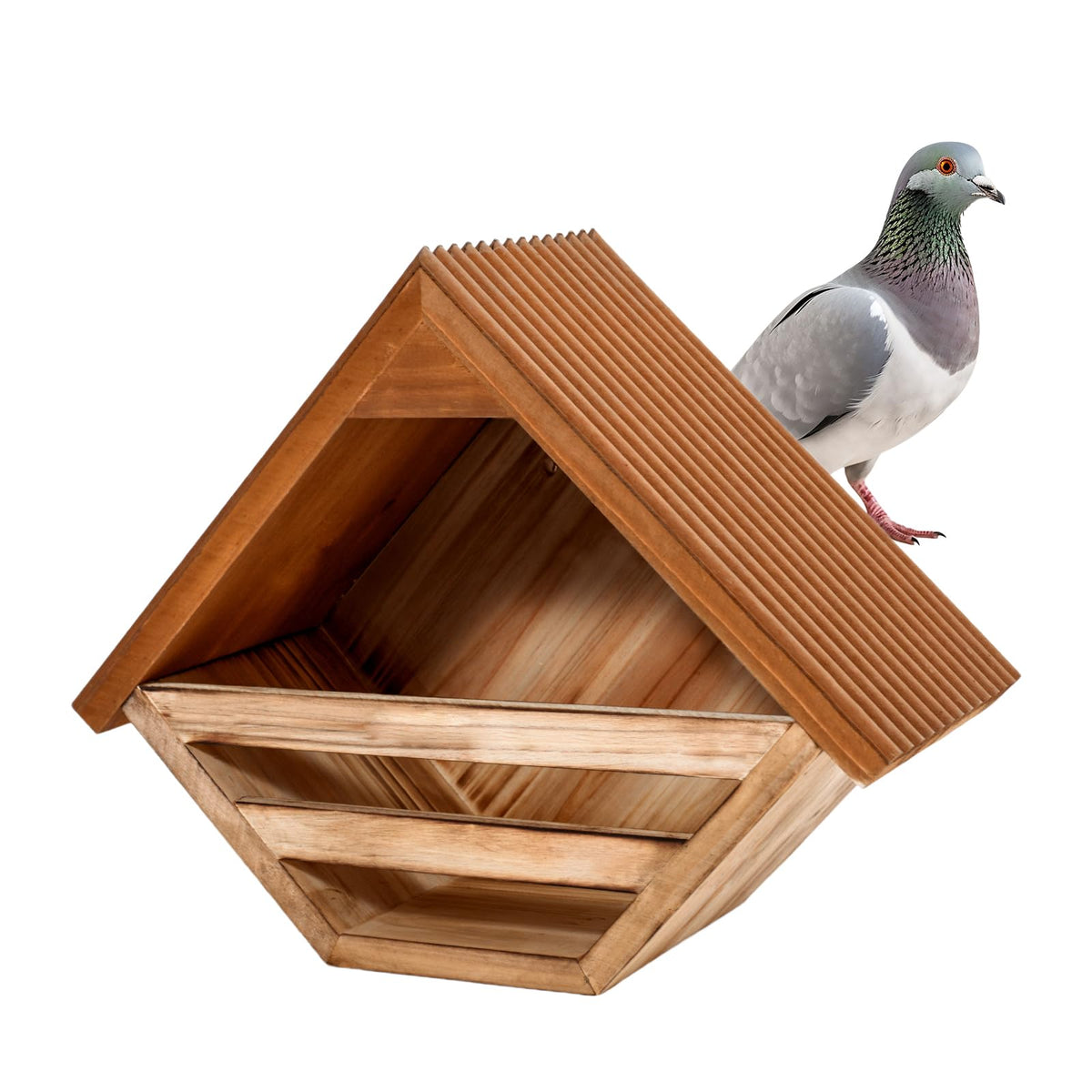 CLACKIBUKVYZ wooden dove nesting box outdoors provides a sturdy nesting shelter.