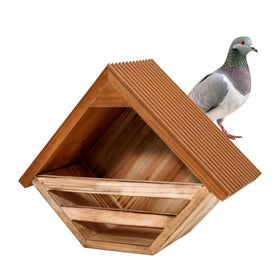 CLACKIBUKVYZ wooden dove nesting box outdoors provides a sturdy nesting shelter.