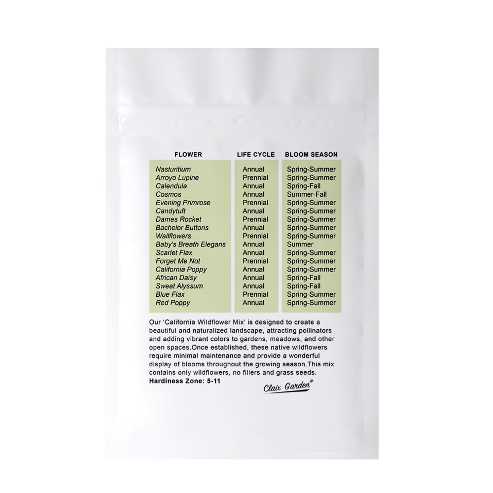 Claix Garden 17-variety blend offering diverse color across seasons.