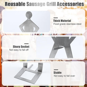 Clapery sausage grill rack versatile for small bites at picnics and camps