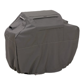 Classic Accessories Ravenna 58-inch grill cover protects Weber and others from rain and sun.