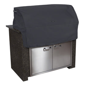Classic Accessories Ravenna built-in grill top cover protects a 37-inch grill from rain and sun.