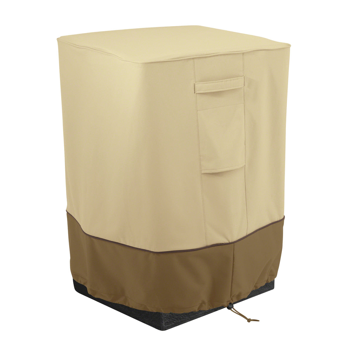 Classic Accessories Veranda fire-column cover on a 21x21x30 outdoor column, weather-ready design