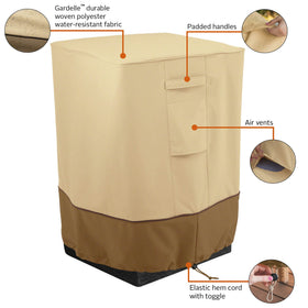 Padded handles on the Veranda cover for easy fitting and removal