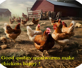 Classic Flock 5lb dried mealworms in a bird feeder during feeding time.