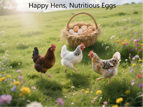 Classic Flock chickens enjoying BSF larvae, a tasty high-protein snack.