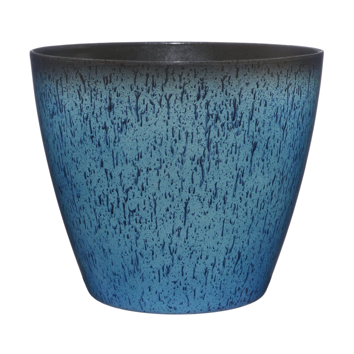 Classic Home and Garden Vogue 8-inch Indigo Planter front view with pottery-like finish.