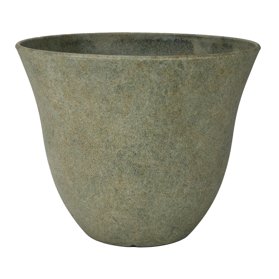 Classic Home and Garden Honeysuckle planter with fossil finish in front view, outdoor display ready.