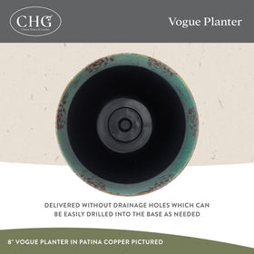 Vogue 8in planter suitable for indoor or outdoor use by Classic Home & Garden.