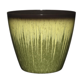 Classic Home and Garden Vogue planter front view in Willow Green, weather-resistant finish