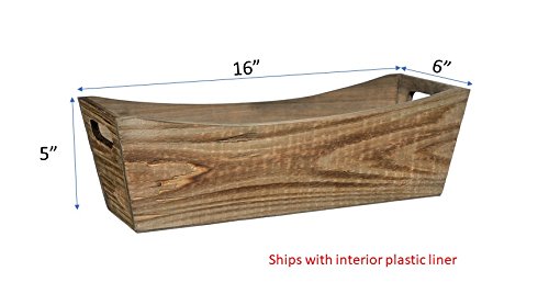 Outdoor-friendly Buffalo Brown window box, sturdy yet lightweight for patios.