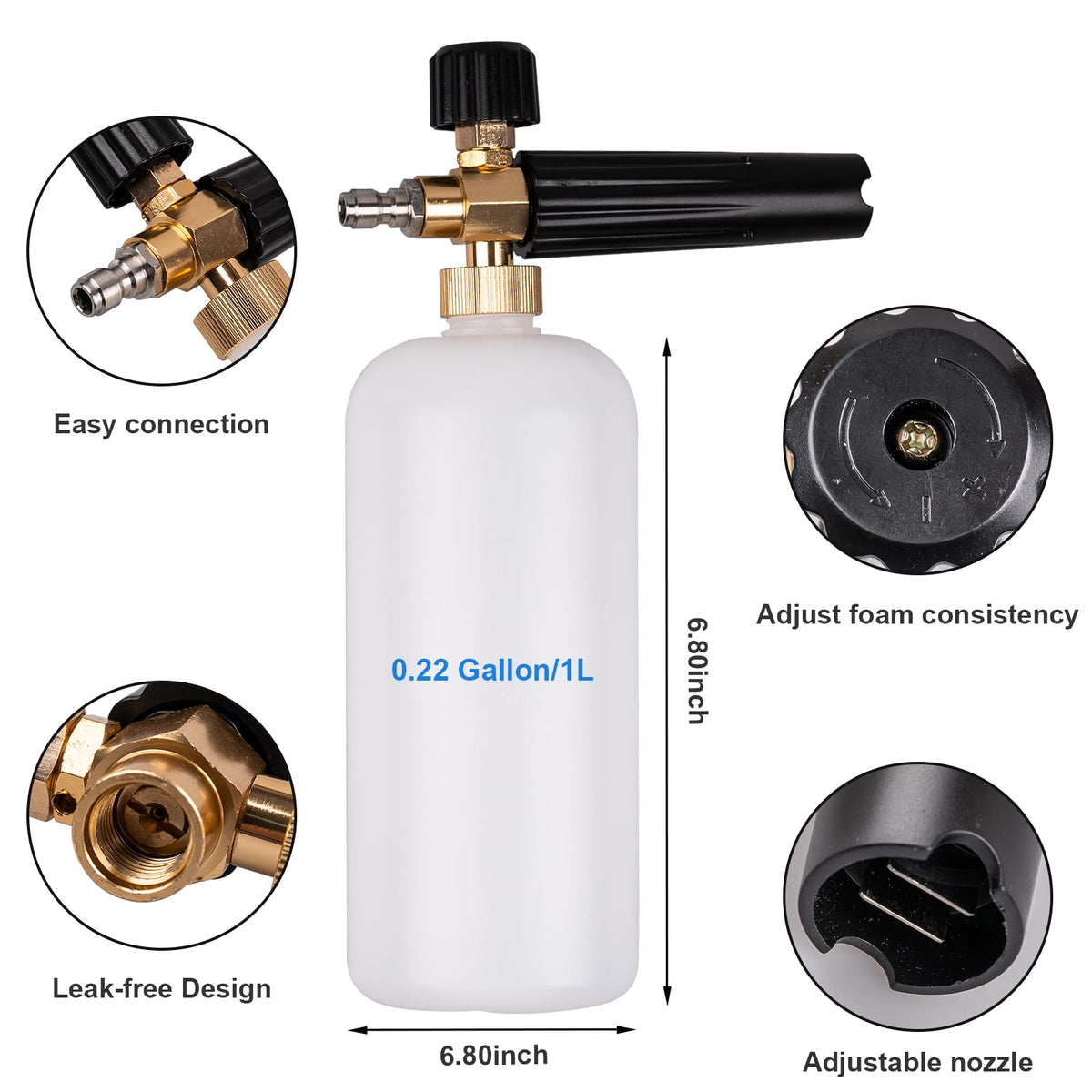 Clatoon adjustable nozzle tips with multiple angles for precise cleaning