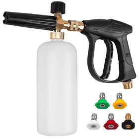 Clatoon pressure washer short gun and foam cannon for thorough car washing