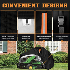 ClawsCover UV fade-resistant fabric preserves mower appearance in sun