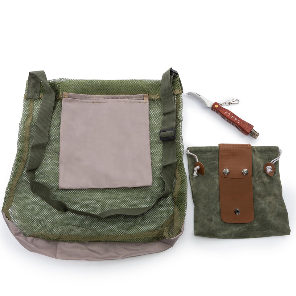 CLAYNIX mushroom-foraging-kit cover highlights the full 3-piece setup for convenient outdoor harvesting