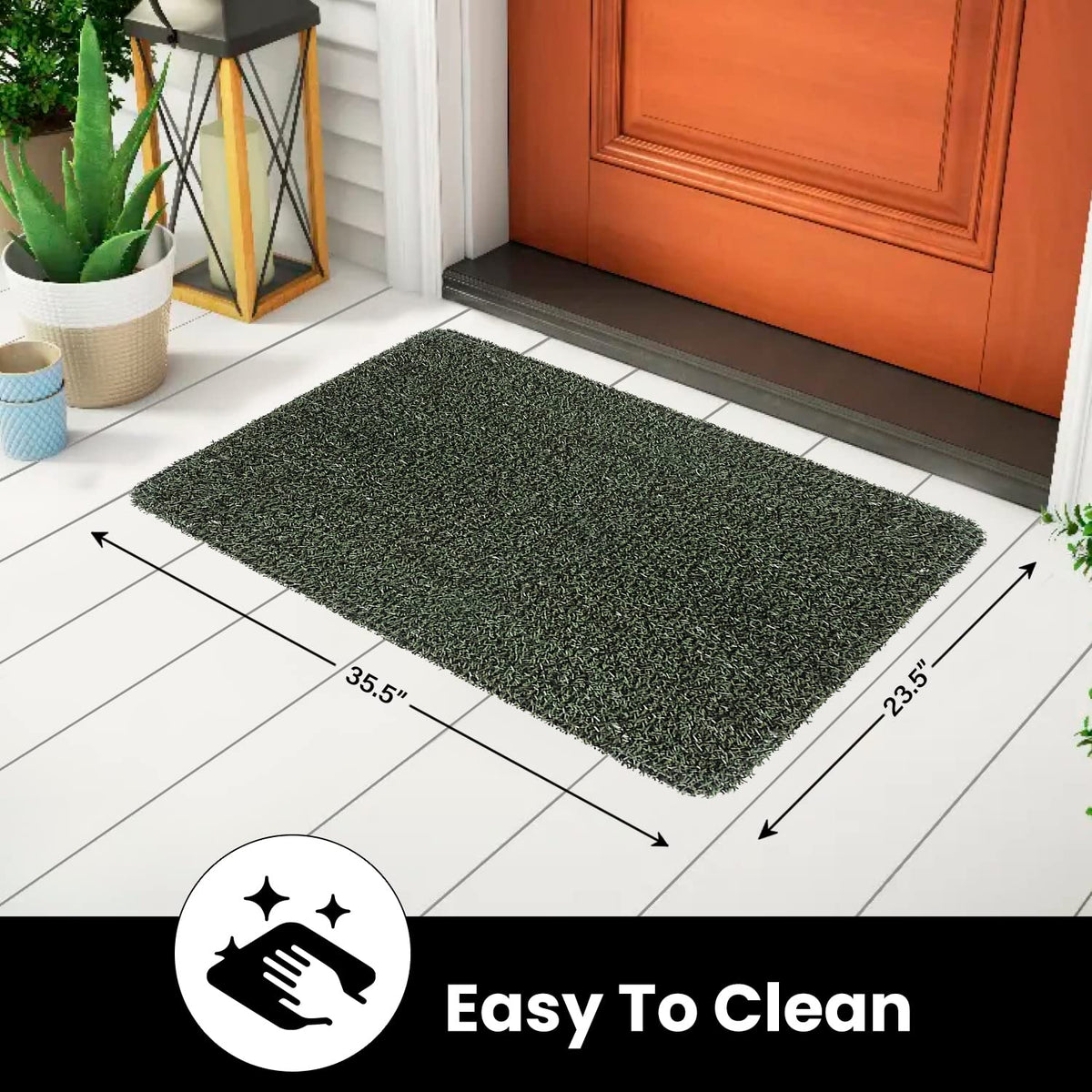 Evergreen Flair finish adds a natural look while keeping entryways tidy.