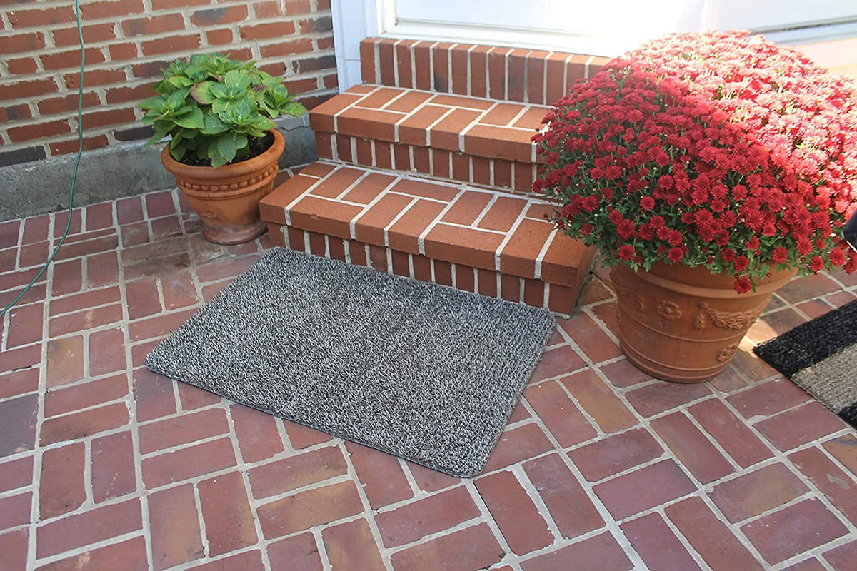 Clean Machine flair earth taupe outdoor mat adds natural color and curb appeal