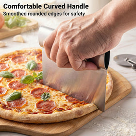 Cleanan bench scraper doubles as griddle scraper for flat-top grills and clean surfaces.