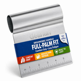 Cleanan bench scraper stainless steel one-piece for hygienic, long-lasting performance in busy kitchens.