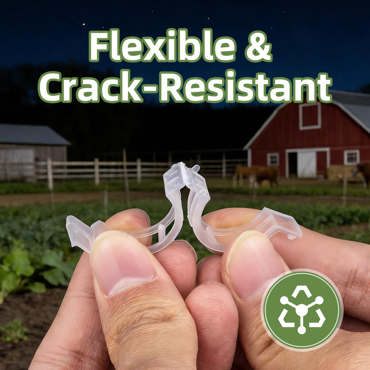 CLEANGOR 300-pack clips enabling quick one-hand application for garden setup