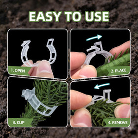 CLEANGOR plant clips showing a four-hole design for improved air circulation