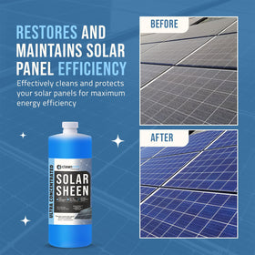 CLEANTITE Solar Panel Cleaner spray action demonstrates quick wipe cleanup for oils and fingerprints.