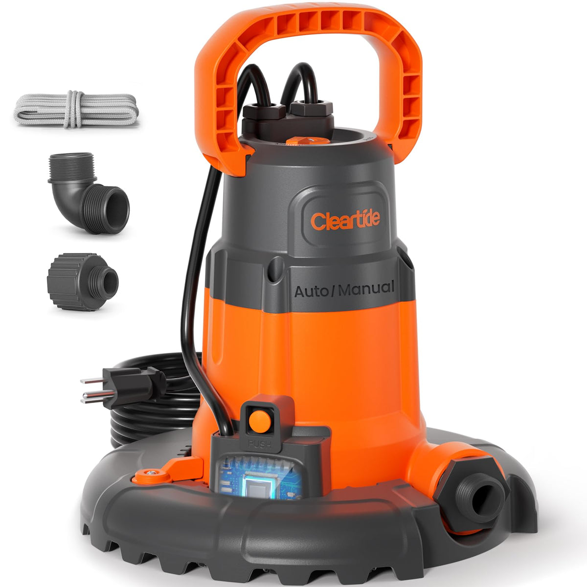 Cleartide smart auto mode pump for hands-free winter pool cover water removal