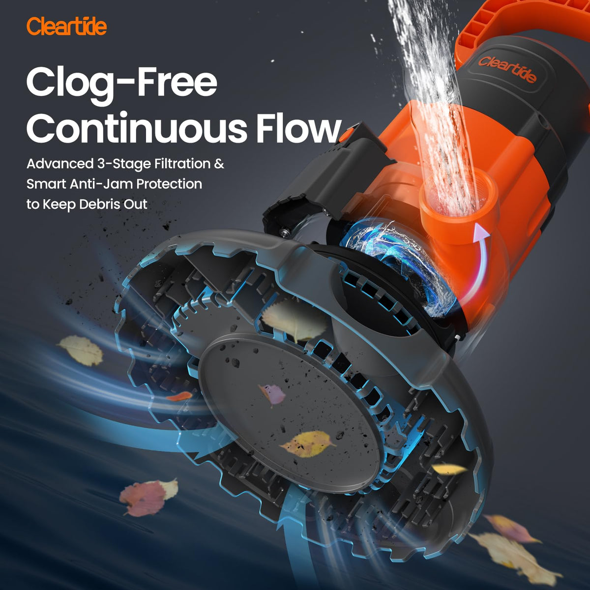 Cleartide 2-in-1 pump delivers high flow for inground and above-ground setups