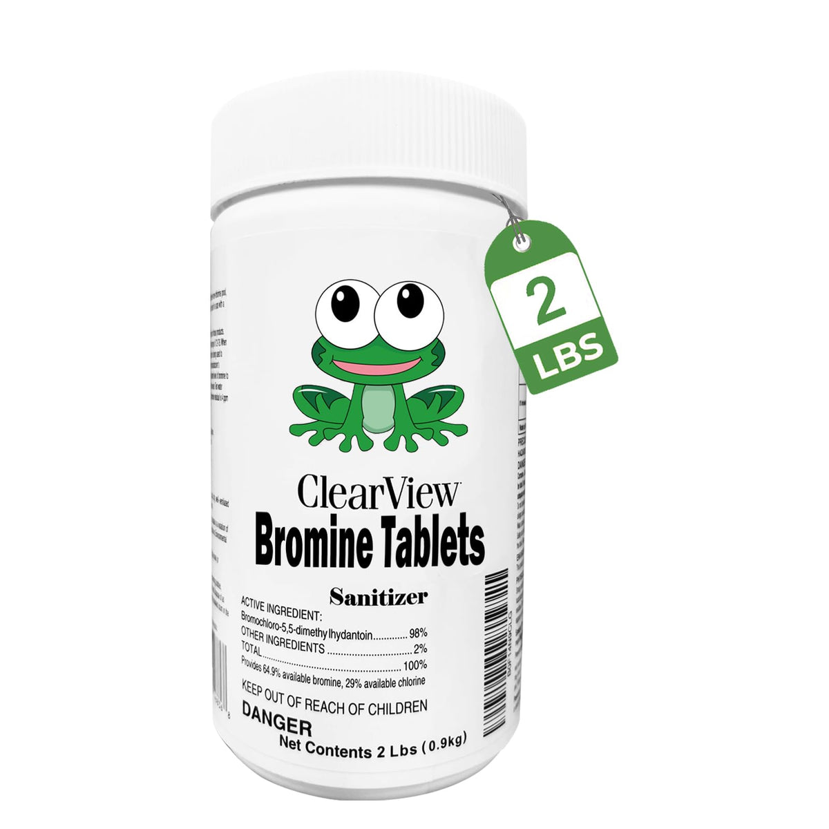 CLEARVIEW bromine tablets 1-inch spa focus, delivering clean, balanced spa water.