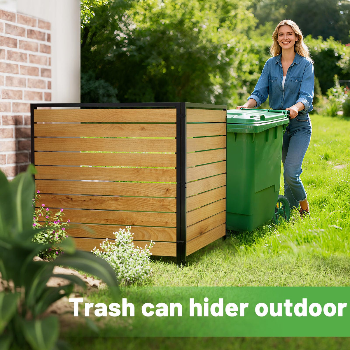 CLEASO screen conceals AC units for a tidier outdoor space.