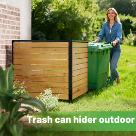 CLEASO screen conceals AC units for a tidier outdoor space.