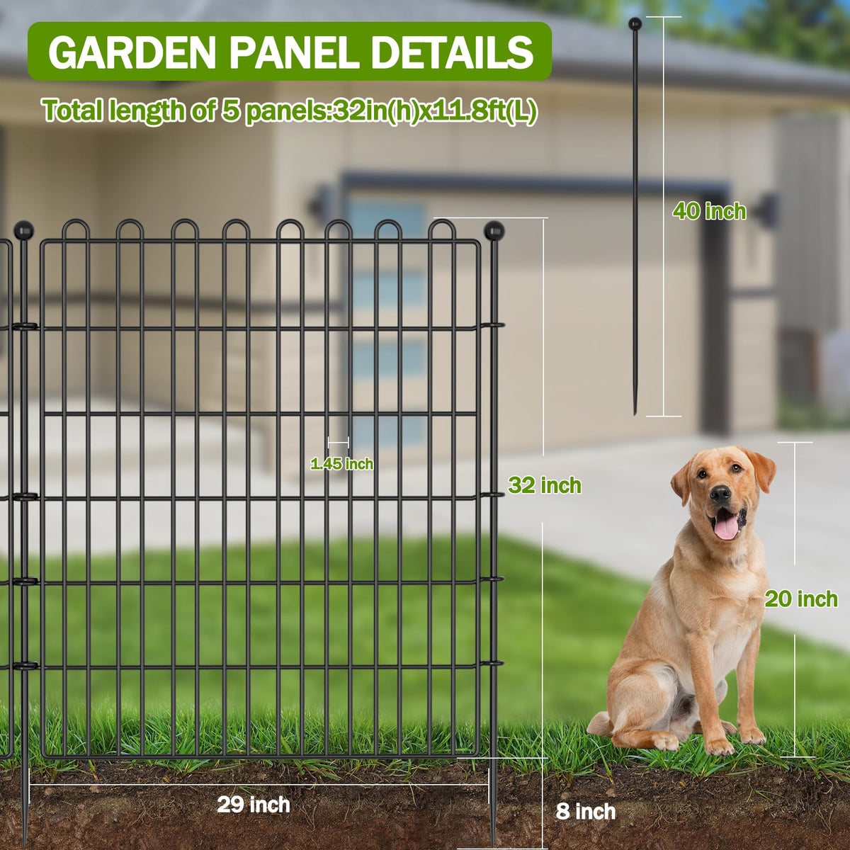 CLEASO decorative metal garden fence panel closeup highlights durable panels and refined design