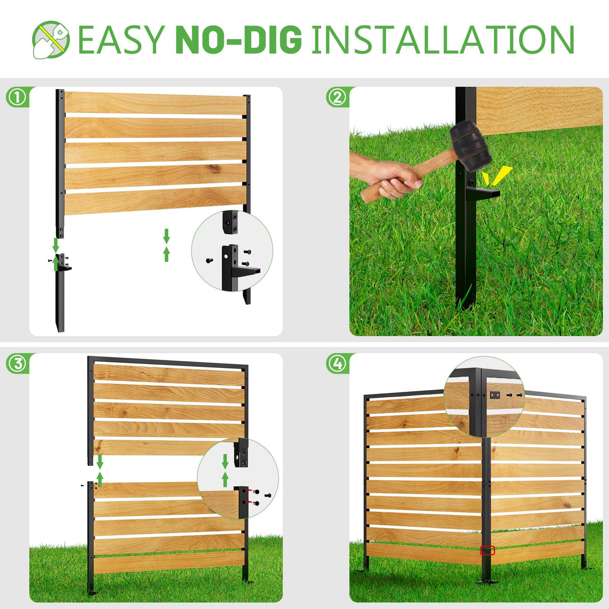 CLEASO decorative fence panels for patios and backyards.