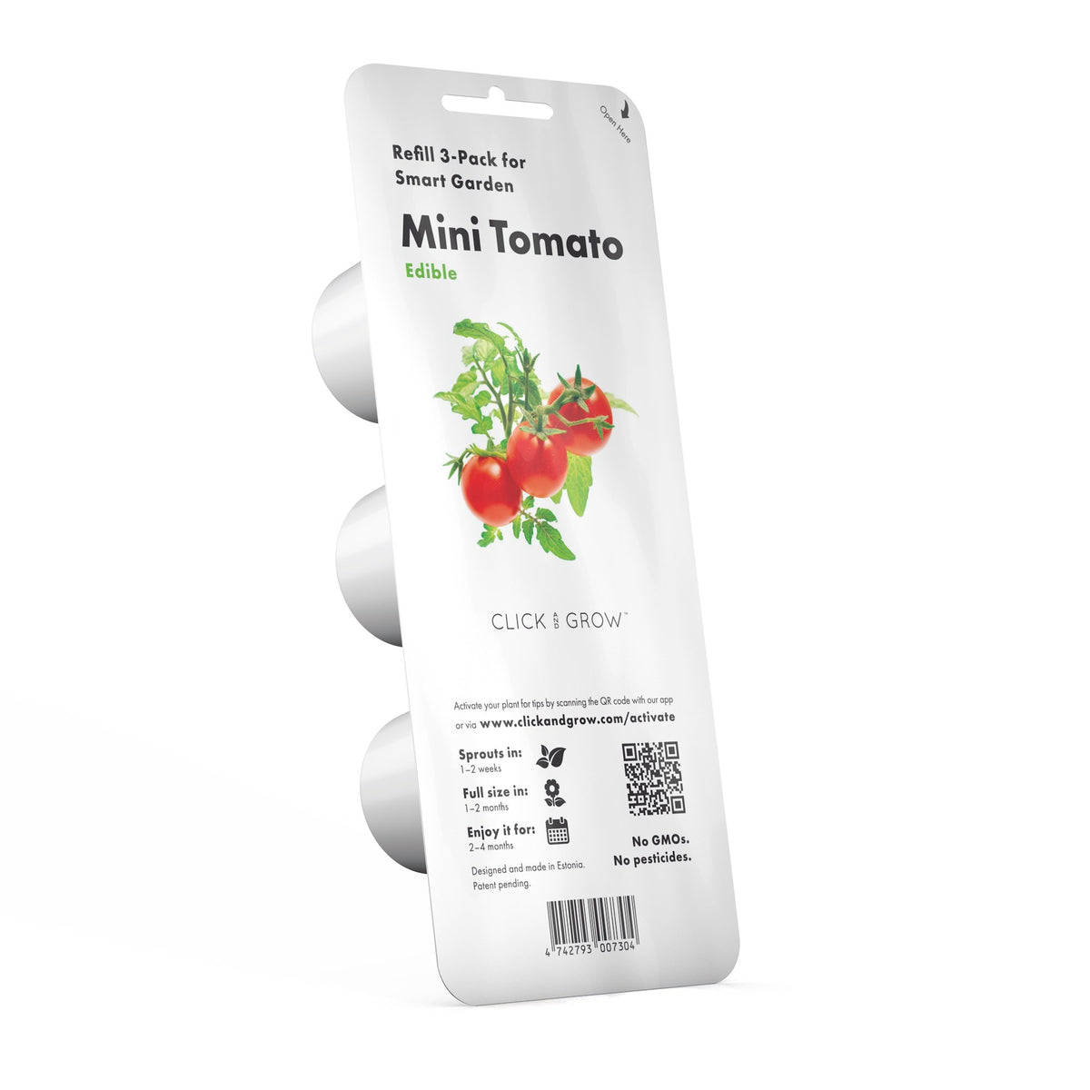 Click and Grow Smart Garden mini tomato pod assembly for easy home growing and fresh tomatoes.