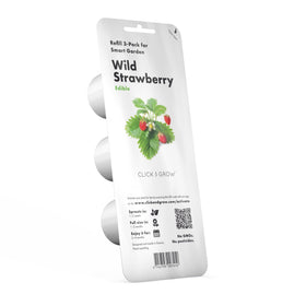 Click and Grow Smart Garden setup with wild strawberry pods for easy indoor growing.