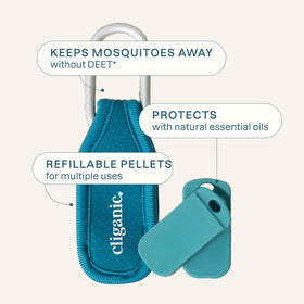 Cliganic essential oil blend adding a pleasant scent with repellent action.