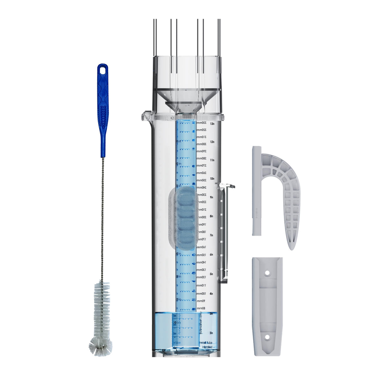 CLIMALYTIC Tropo Rain Gauge front view with clear scale for easy readings