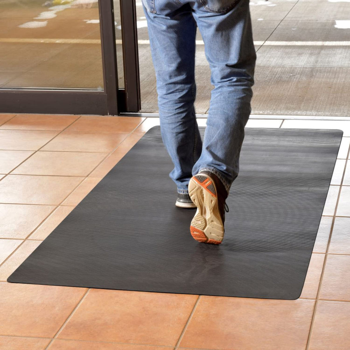 CLIMATEX mat cleans easily by hose rinse after heavy use