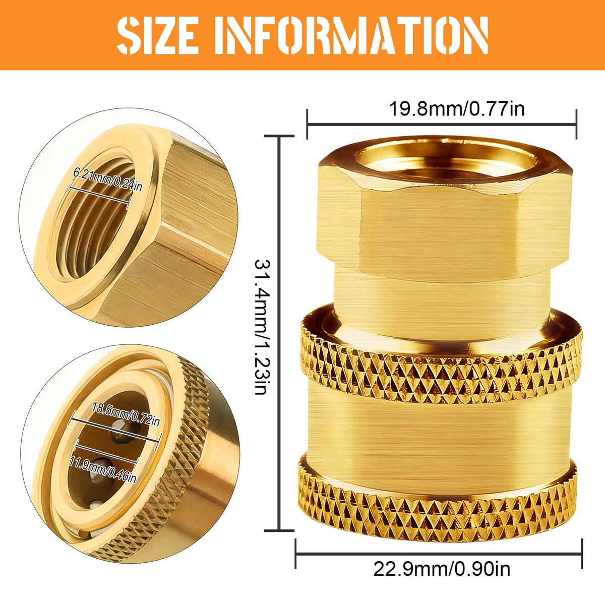 CLIO brass quick-connect ball-lock design ensures solid connection and minimal leaks.