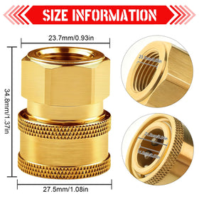 CLIO brass 3/8 to 3/8 female NPT adapter for fast tool swaps.